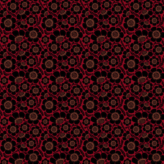 Clean Cut Prickly Scarlet for Anna Maria Textiles AMT185-25L
