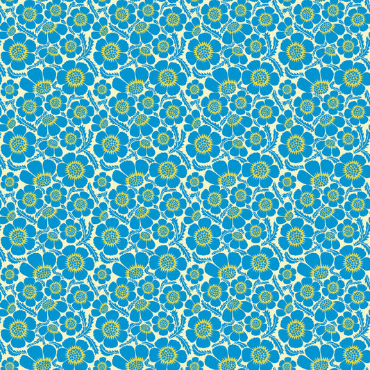 Clean Cut Prickly Cerulean for Anna Maria Textiles AMT185-62C