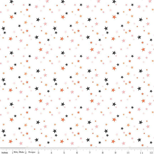 Hey Pumpkin Stars White - by My Mind's Eye for Riley Blake