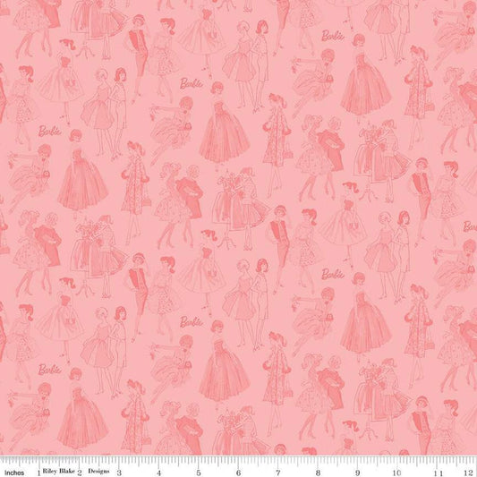Barbie™ Vintage Tonal Pink - by Riley Blake