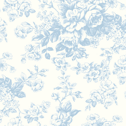 Rosewater Cottage Toile Delight by Laura Ashley for Riley Blake C18810-BLUE