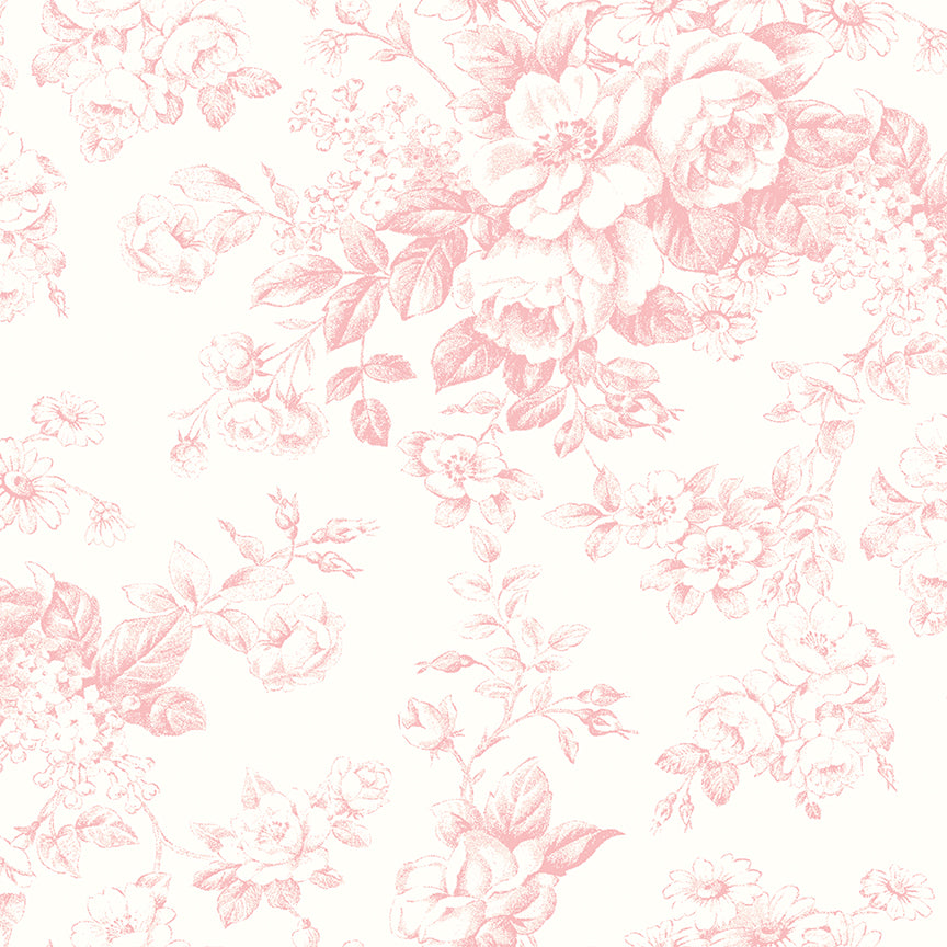 Rosewater Cottage Toile Delight by Laura Ashley for Riley Blake C18810-PINK
