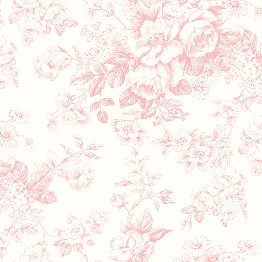 Rosewater Cottage Toile Delight by Laura Ashley for Riley Blake C18810-PINK