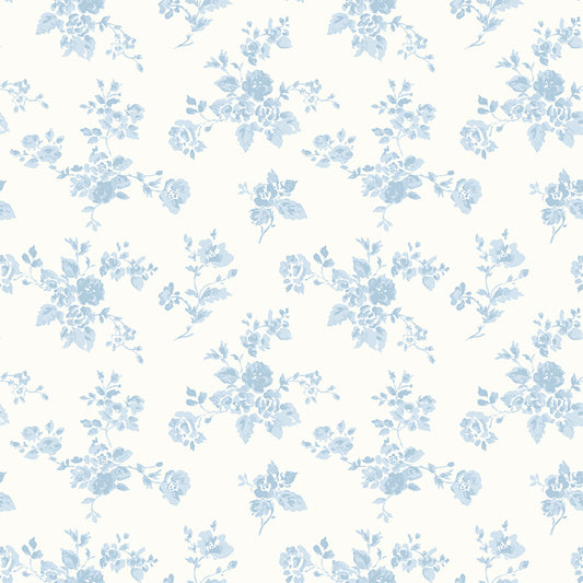 Rosewater Cottage China Rose by Laura Ashley for Riley Blake C18811-BLUE
