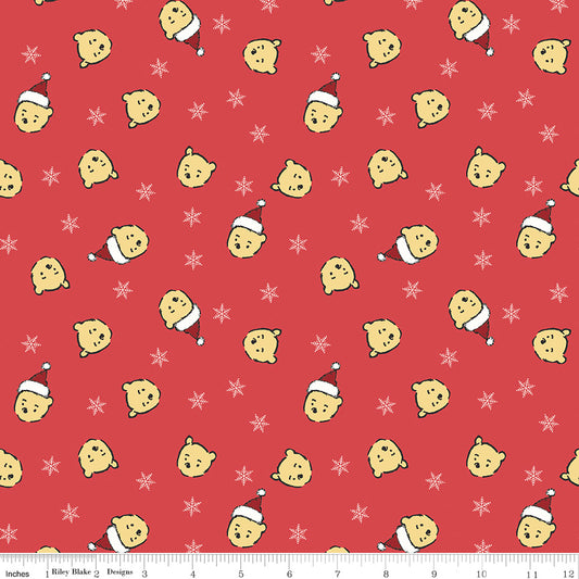 Winnie The Pooh Christmas Jumble for Riley Blake C19571-RED
