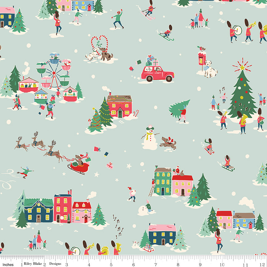 Make Merry Main by Cath Kidston for Riley Blake C19590-Mist