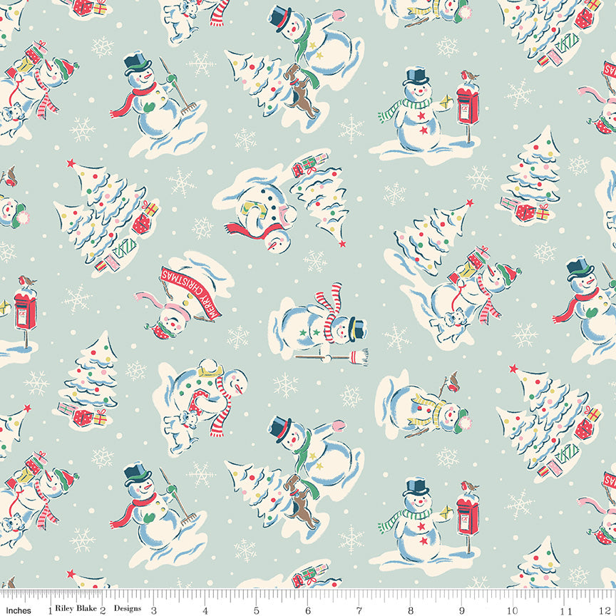 Make Merry Snowman by Cath Kidston for Riley Blake C19591-Mist