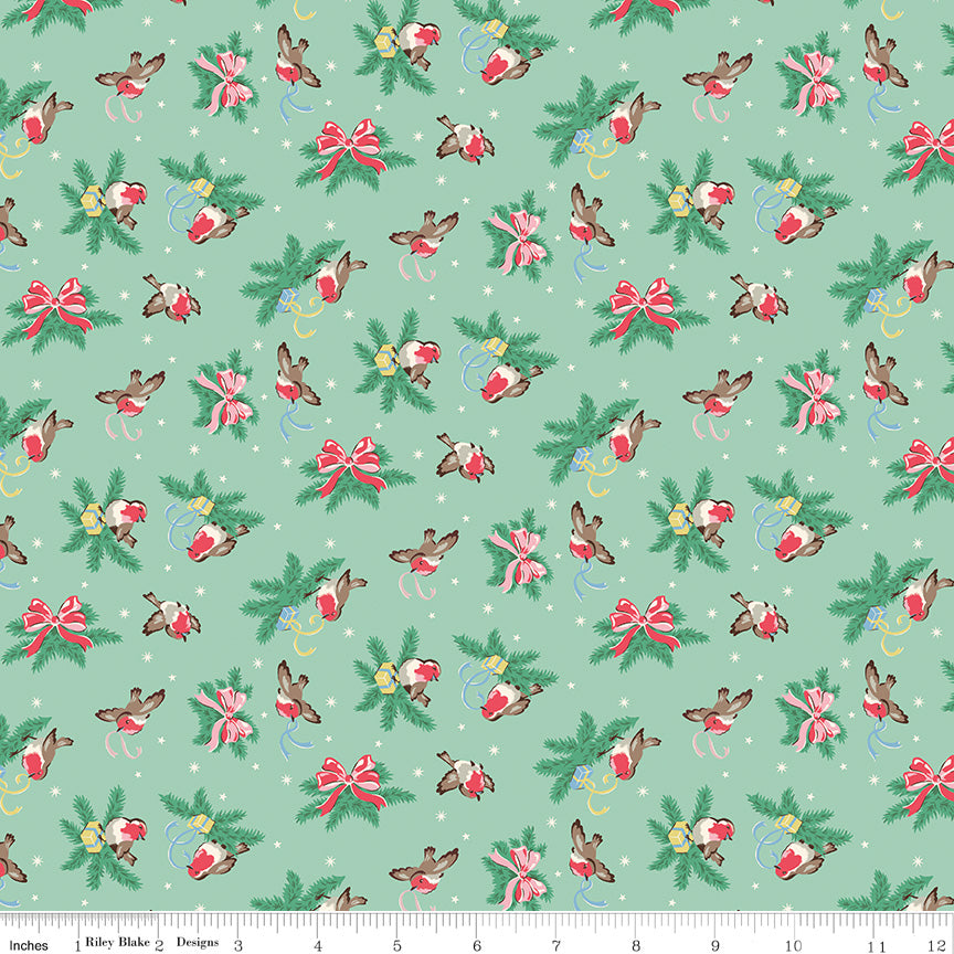 Make Merry Birds by Cath Kidston for Riley Blake C19593-Seafoam