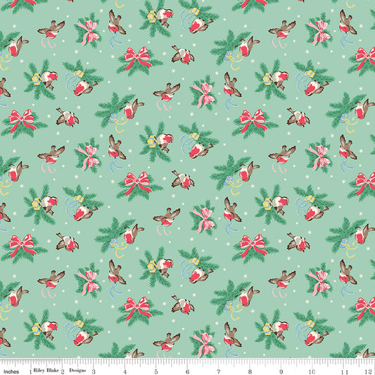 Make Merry Birds by Cath Kidston for Riley Blake C19593-Seafoam