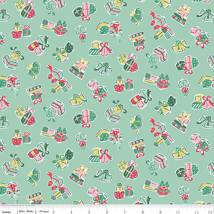 Make Merry Gifts by Cath Kidston for Riley Blake C19594-Seafoam