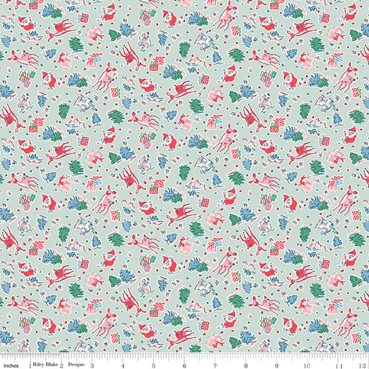 Make Merry Woodland by Cath Kidston for Riley Blake C19595-Mist