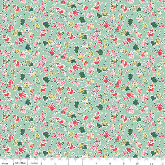 Make Merry Woodland by Cath Kidston for Riley Blake C19595-Seafoam