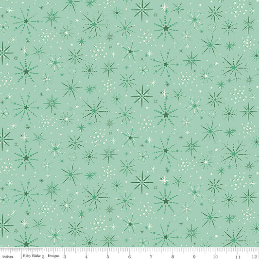 Make Merry Snowburst by Cath Kidston for Riley Blake C19596-Seafoam