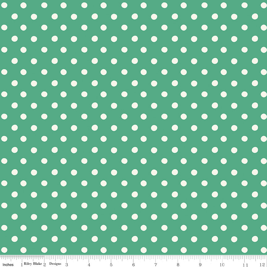 Make Merry Button Spots by Cath Kidston for Riley Blake C19599-Alpine