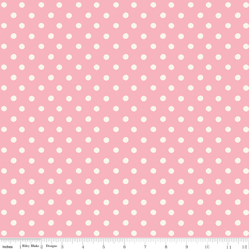 Make Merry Button Spots by Cath Kidston for Riley Blake C19599-Pink