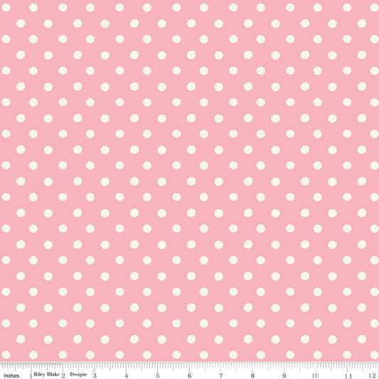 Make Merry Button Spots by Cath Kidston for Riley Blake C19599-Pink