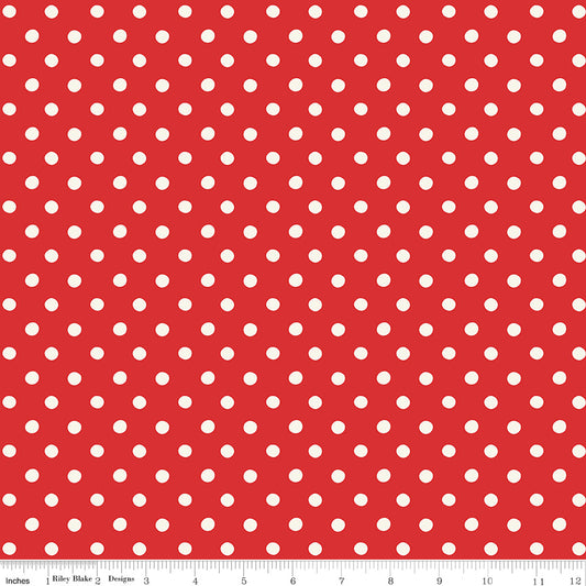 Make Merry Button Spots by Cath Kidston for Riley Blake C19599-Red