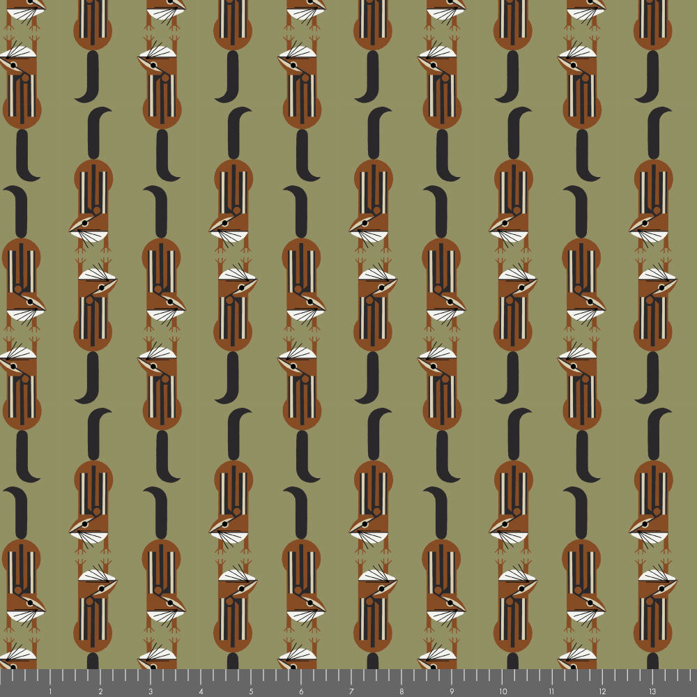 Shaker Lakes Shaker Lakes Chipmunkins by Charley Harper for Birch Fabrics CH486