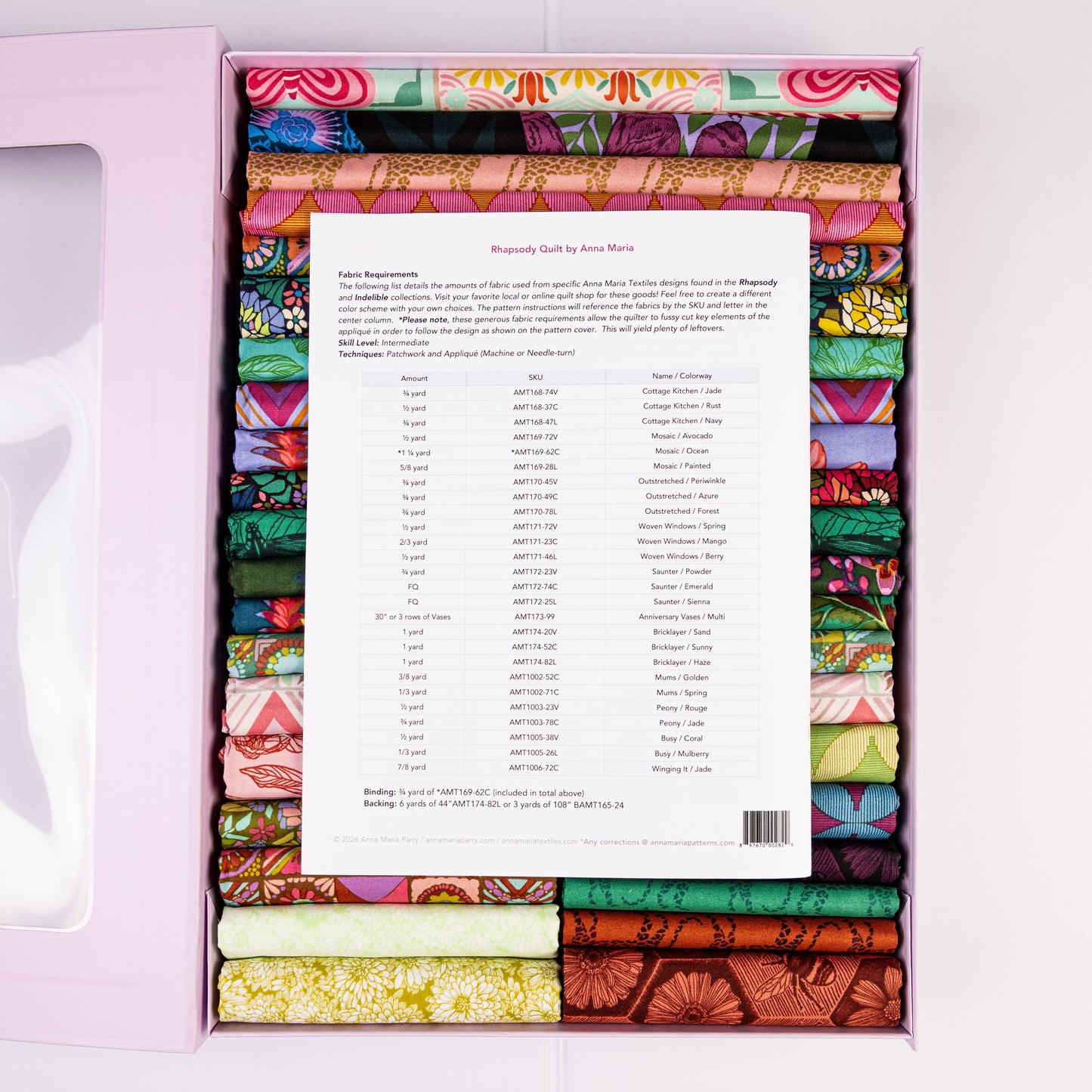 Rhapsody Quilt Kit - Anna Maria for Northcott