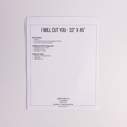 DESTASH: I Will Cut You Paper Pattern