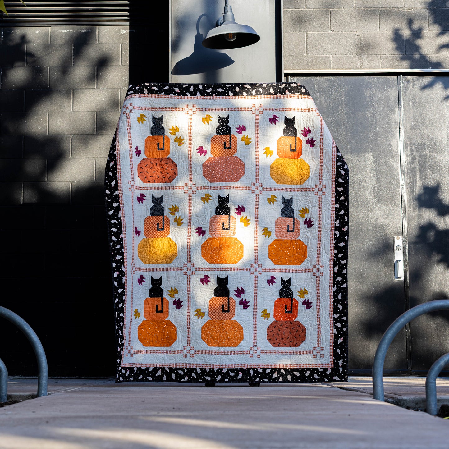 Black Cats Pumpkin Patch Quilt Kit