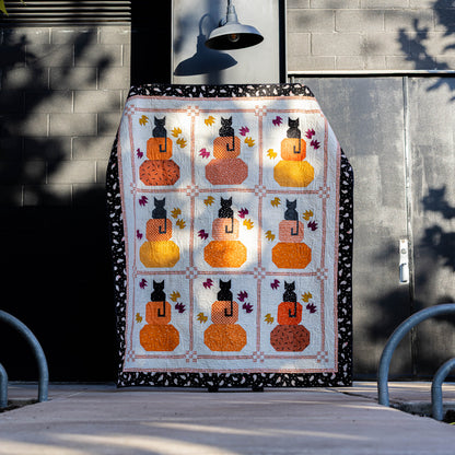 Black Cats Pumpkin Patch Quilt Kit