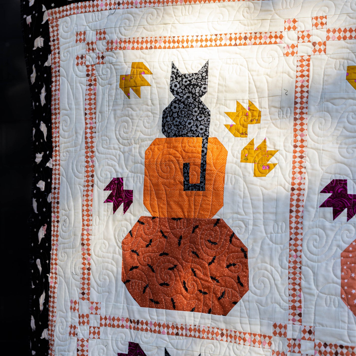 Black Cats Pumpkin Patch Quilt Kit