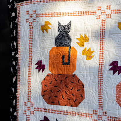 Black Cats Pumpkin Patch Quilt Kit