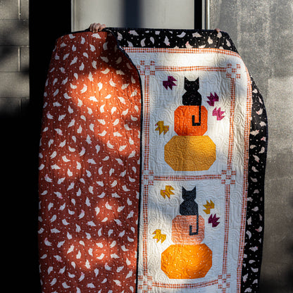 Black Cats Pumpkin Patch Quilt Kit