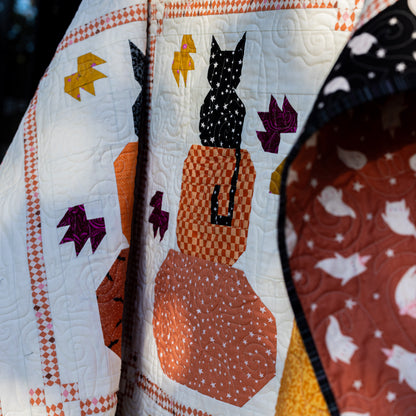 Black Cats Pumpkin Patch Quilt Kit