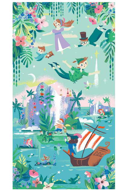 Forever Neverland Panel - by Jill Howarth for Riley Blake