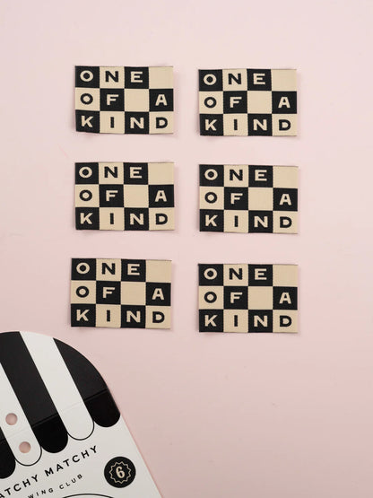 One of a Kind Checkerboard Large Garment Labels by Matchy Matchy