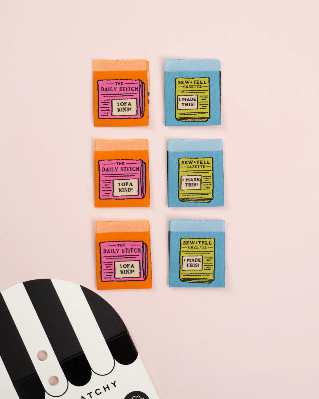 Newspaper Square Garment Labels by Matchy Matchy