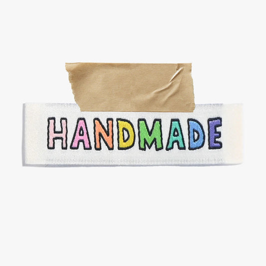 Handmade Rainbow Sew-in Labels by Kylie and the Machine
