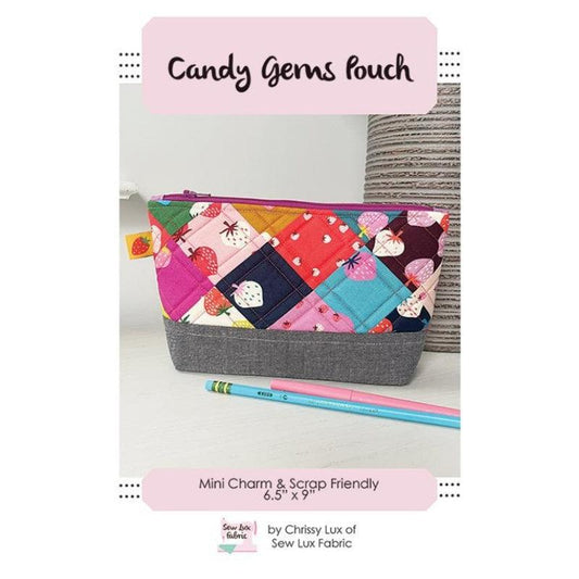 Candy Gems Pouch- Paper Pattern - by Sew Lux Fabric