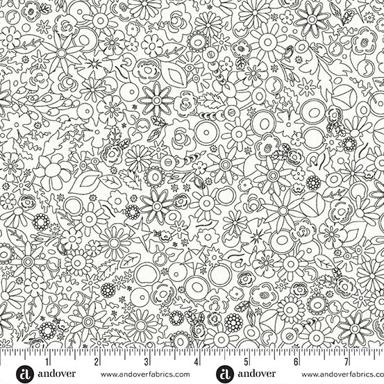 Sun Print Whisper Woodland in Panda by Alison Glass