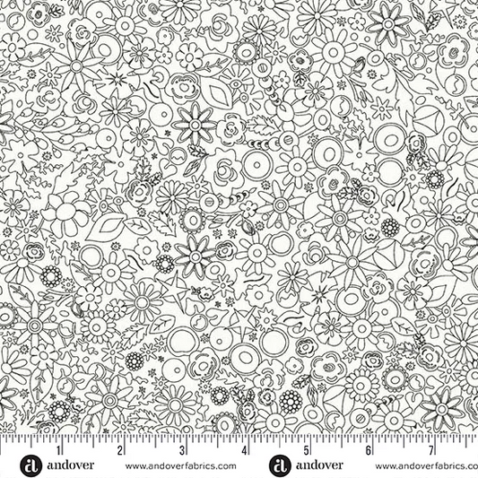 Sun Print Whisper Woodland in Panda by Alison Glass