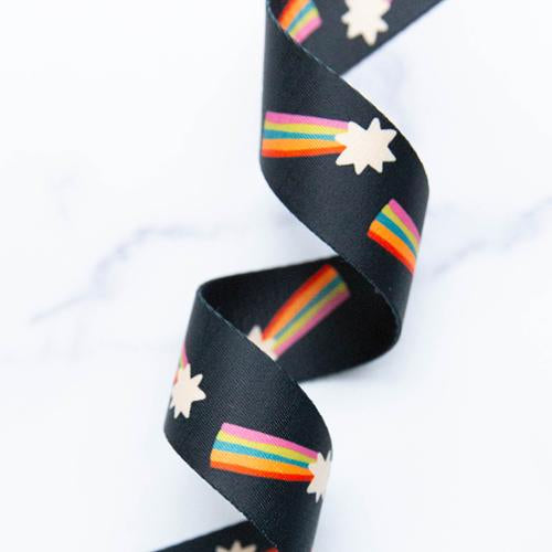 1.5" Shooting Star Webbing in Black by Alexia Abegg