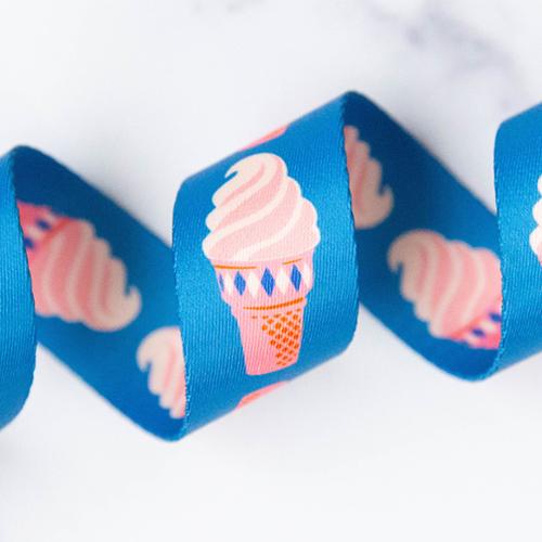 1.5" Ice Cream Webbing in Blue by Kimberly Kight