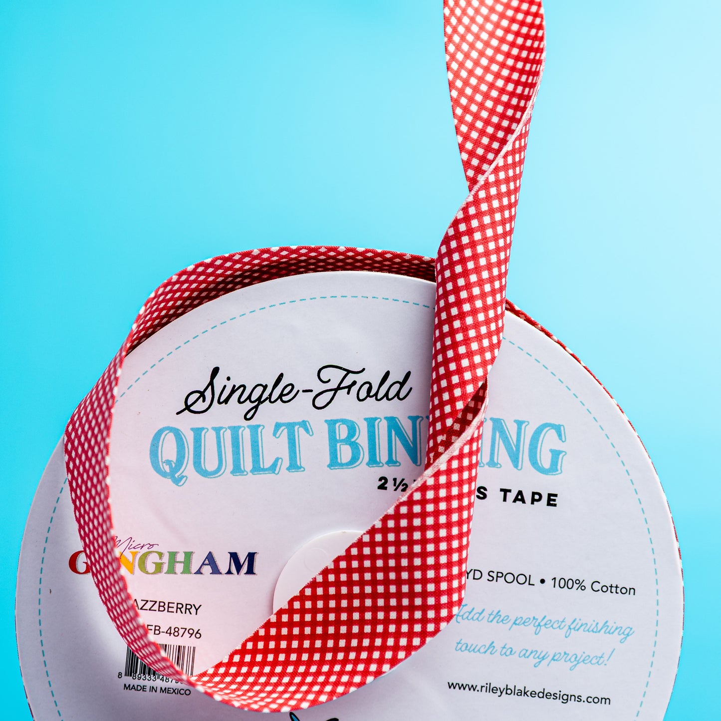Single Fold Bias Binding by Riley Blake Jazzberry Gingham