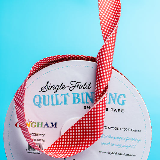 Single Fold Bias Binding by Riley Blake Jazzberry Gingham
