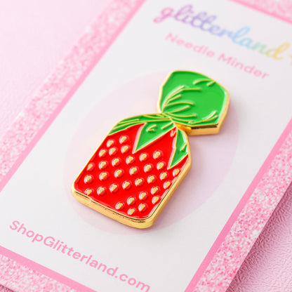 Strawberry Candy Needle Minder by Glitterland