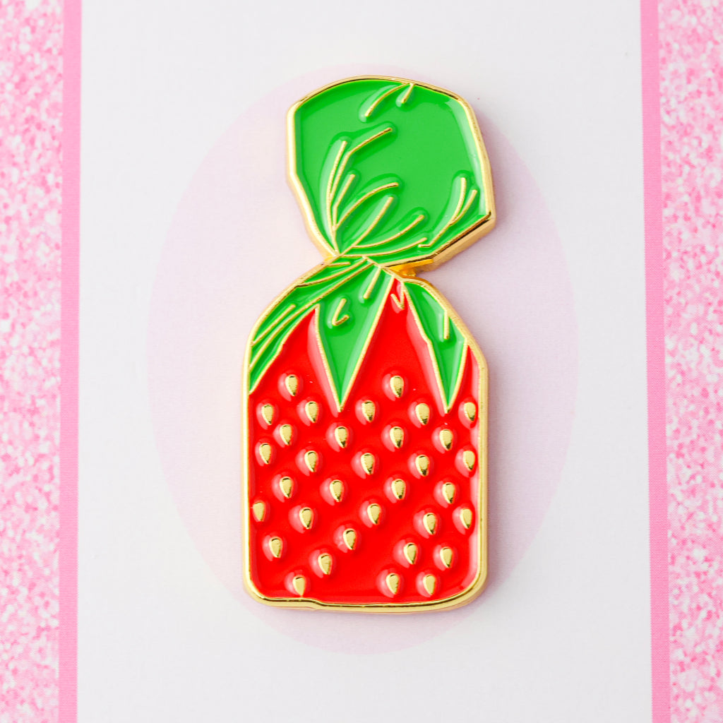 Strawberry Candy Needle Minder by Glitterland