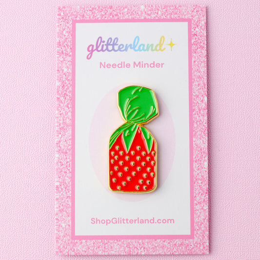 Strawberry Candy Needle Minder by Glitterland