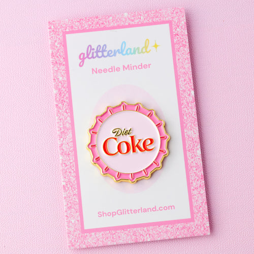 Diet Soda Bottle Cap Needle Minder by Glitterland