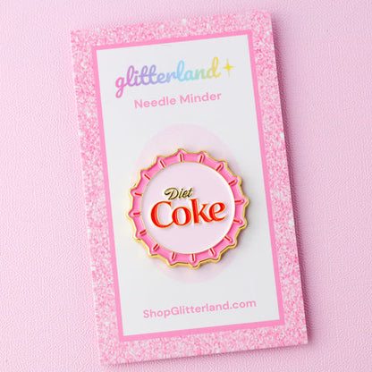 Diet Soda Bottle Cap Needle Minder by Glitterland