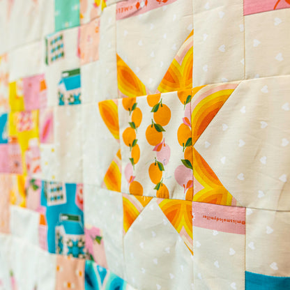 SAMPLE SALE: Pieced Juicestand Quilt Top