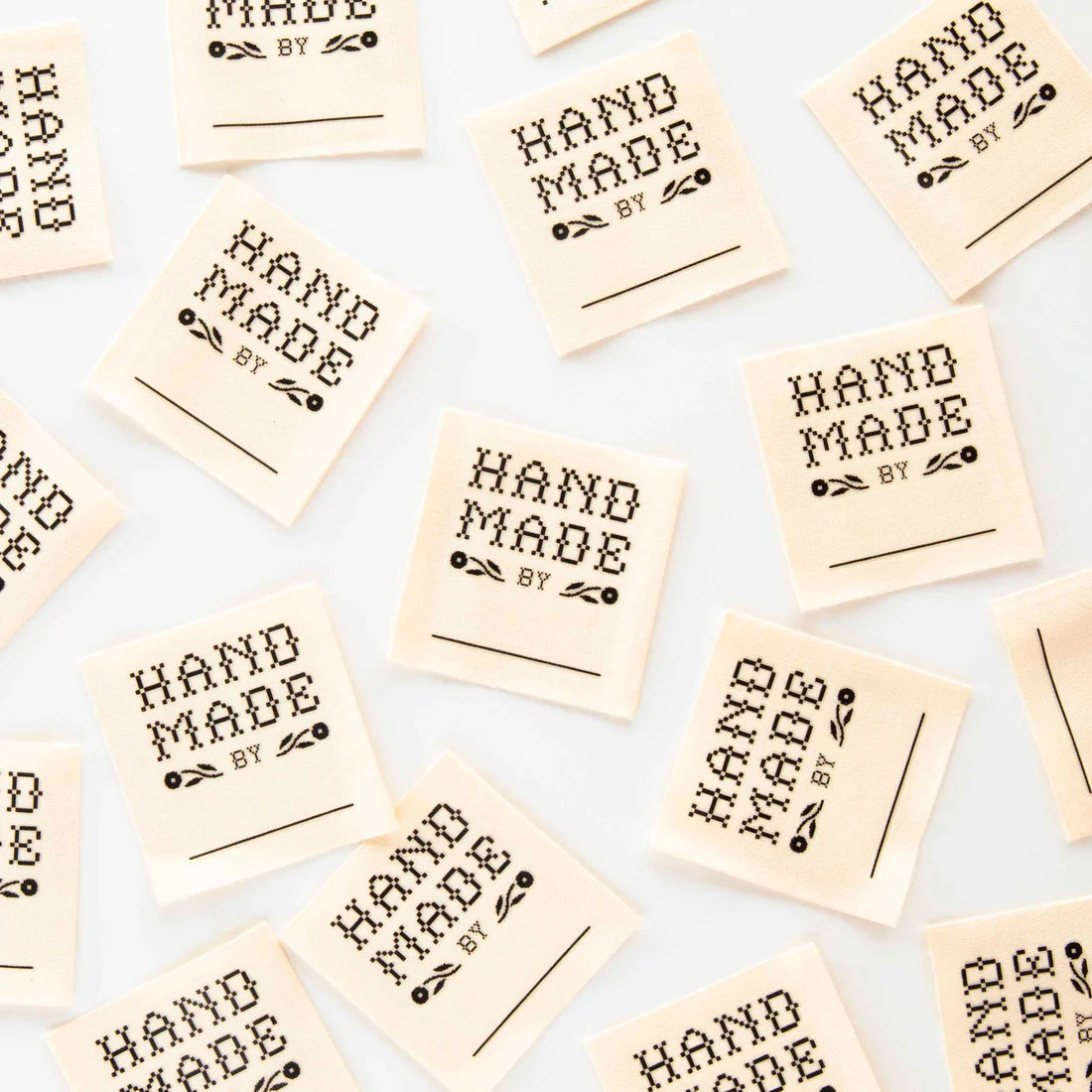 Crafty Handmade By: Organic Cotton Write In Labels by Sarah Hearts