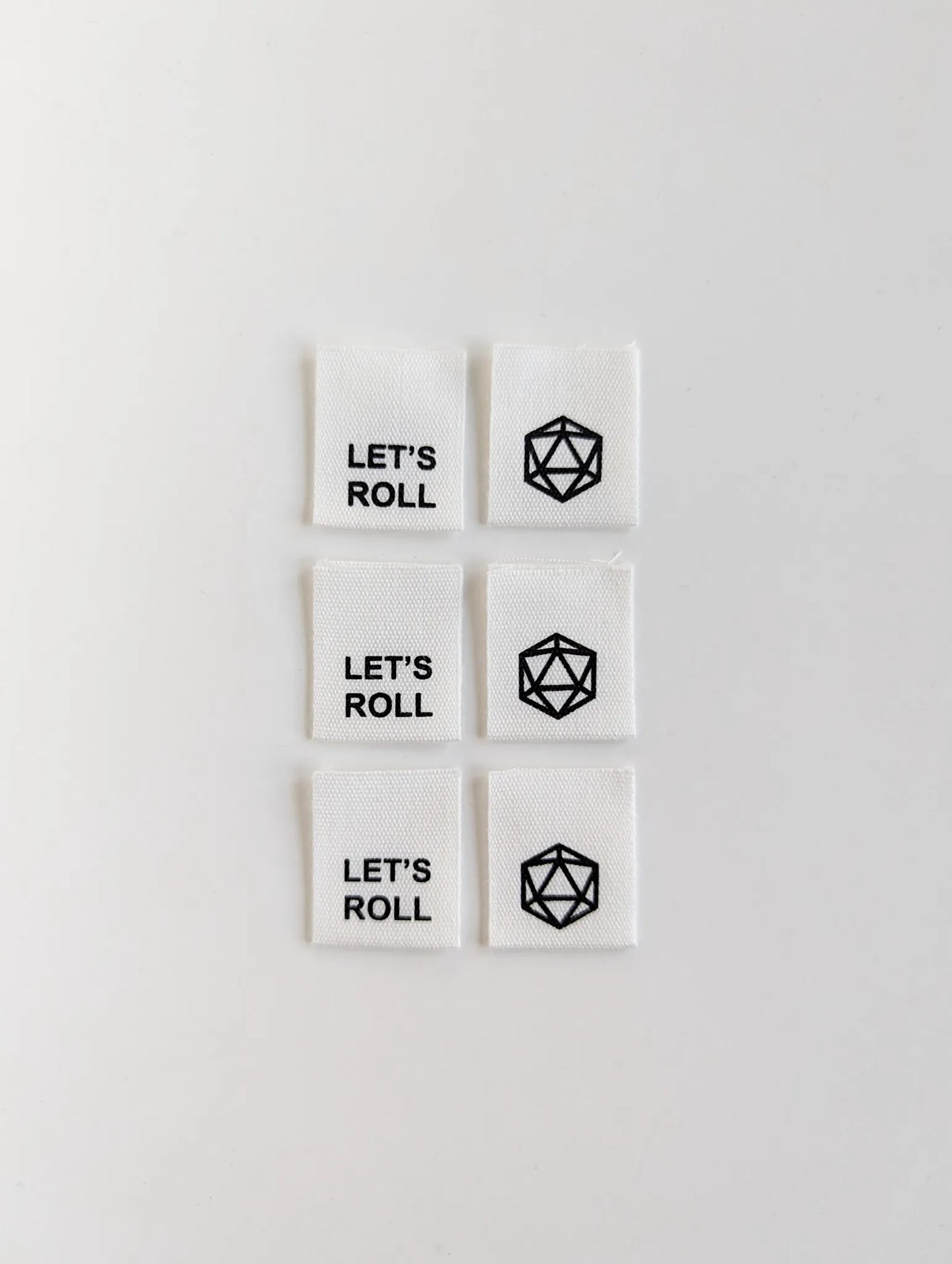 Let’s Roll. D20. - Cotton Luxe Sew In Label by Intensely Distracted
