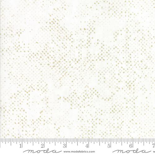 Spotted Metallic White 1660 124M - by Zen Chic for Moda